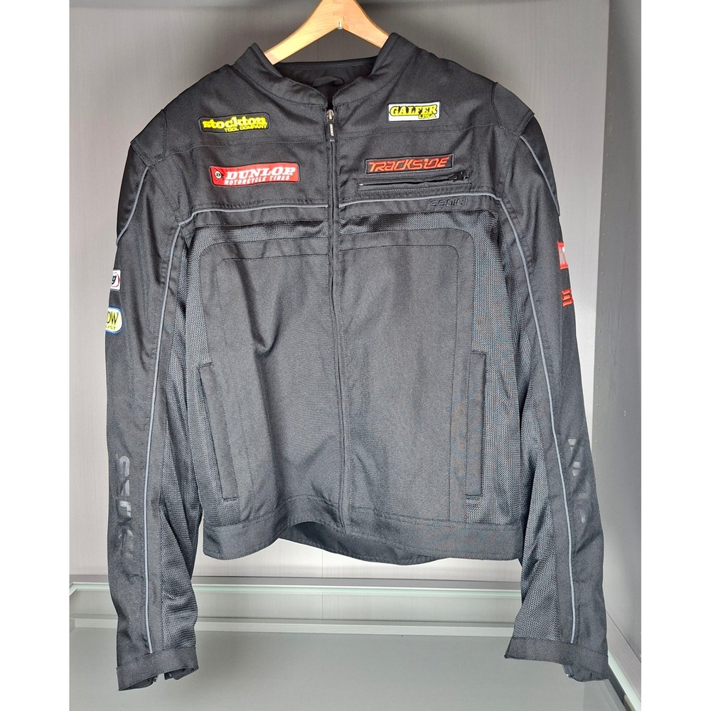 Sedici Podio SEDM17 Motorcycle Jacket Mens 2XL Black Armored Mesh Liner